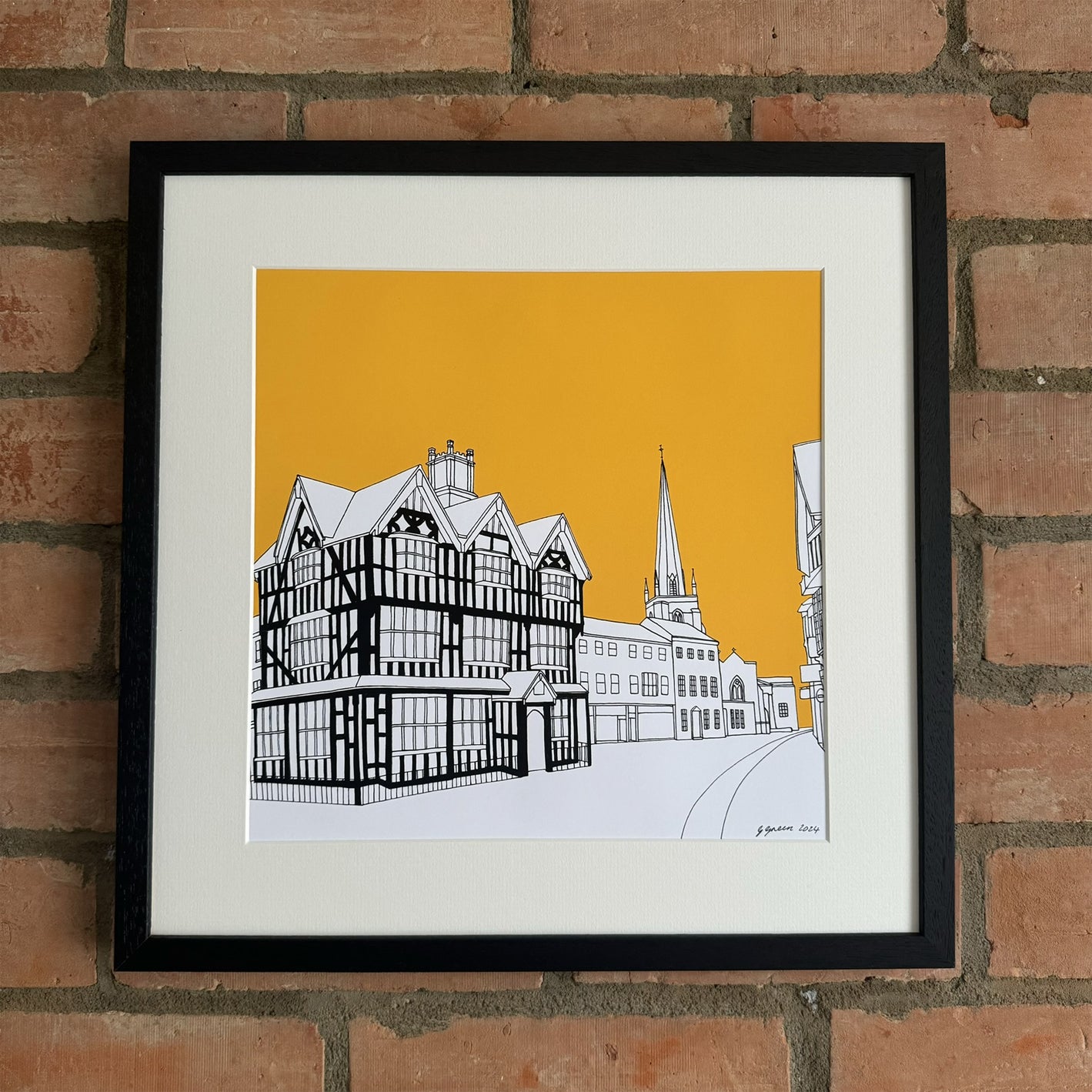 Hereford Giclee Print 30cm x 30cm (Limited Edition)