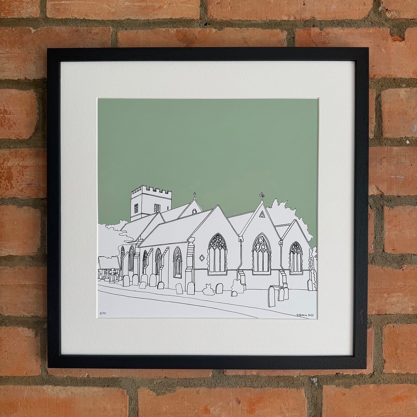 Sonning Church Giclee Print 30cm x 30cm (Limited Edition)