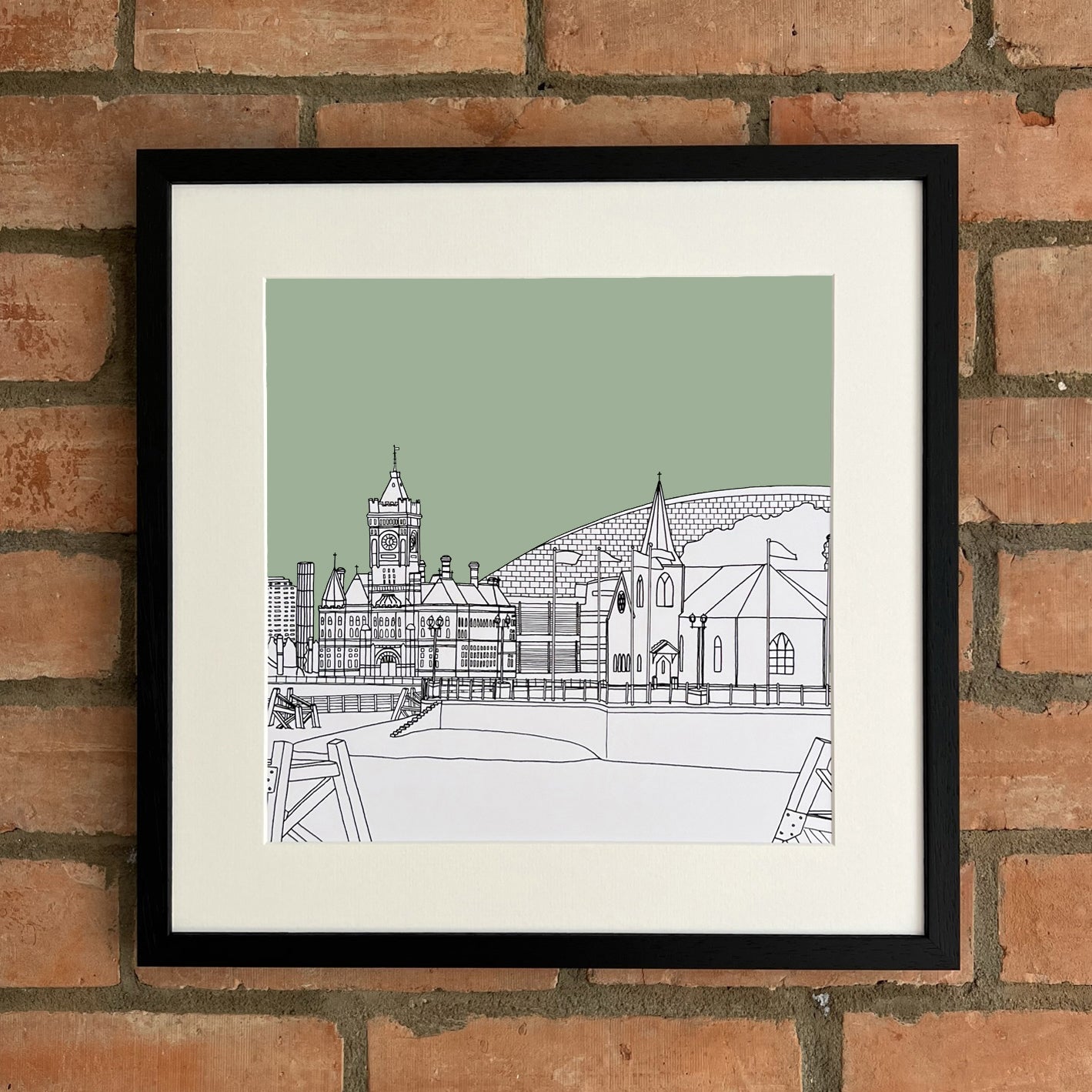 Cardiff Giclee Print 30cm x 30cm (Limited Edition)