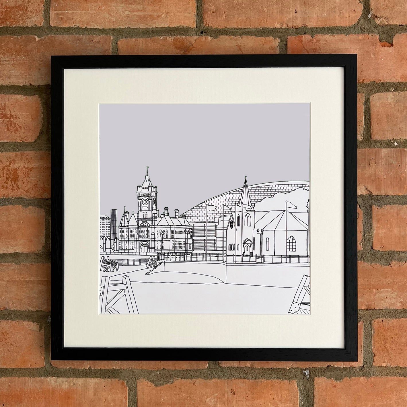 Cardiff Giclee Print 30cm x 30cm (Limited Edition)