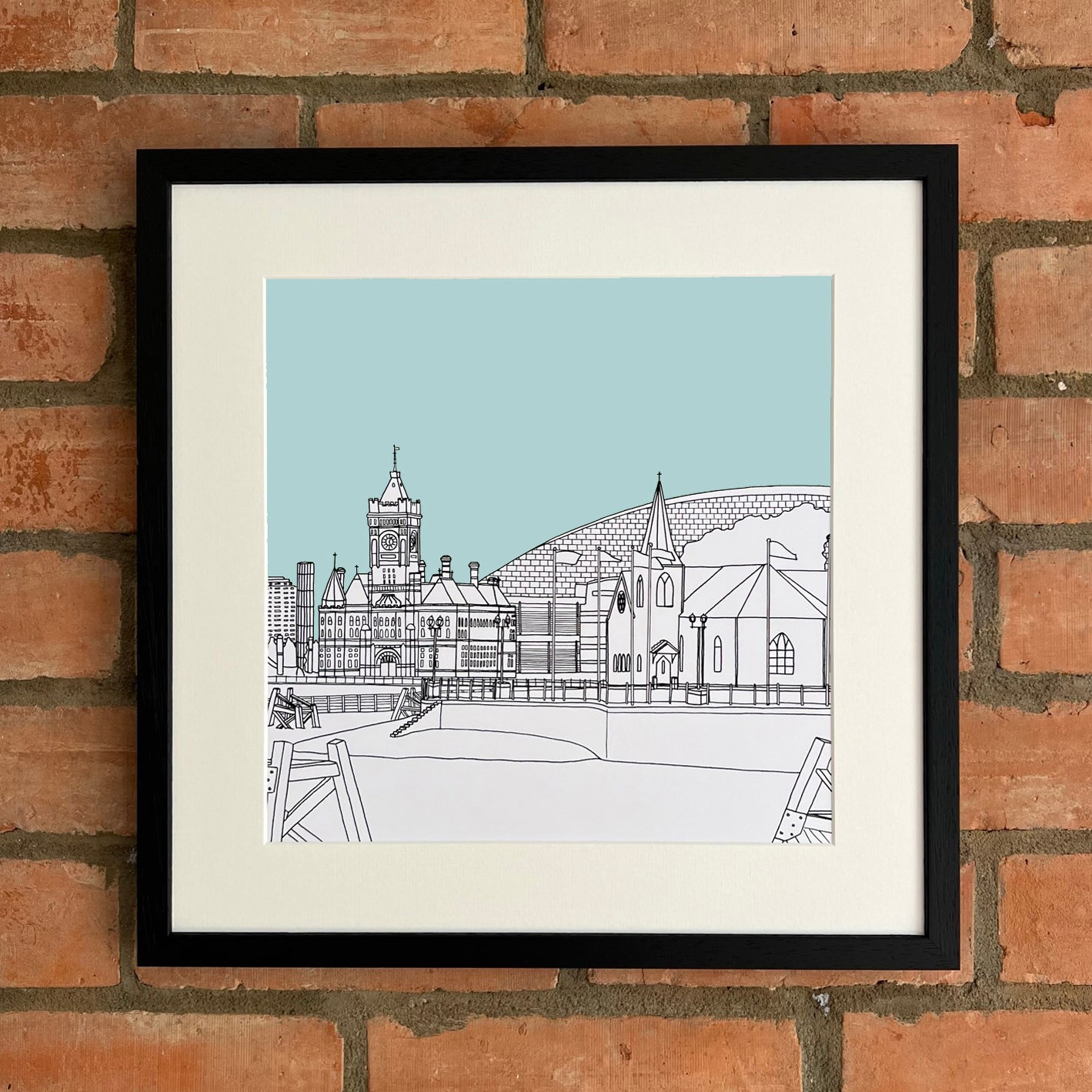 Cardiff Giclee Print 30cm x 30cm (Limited Edition)