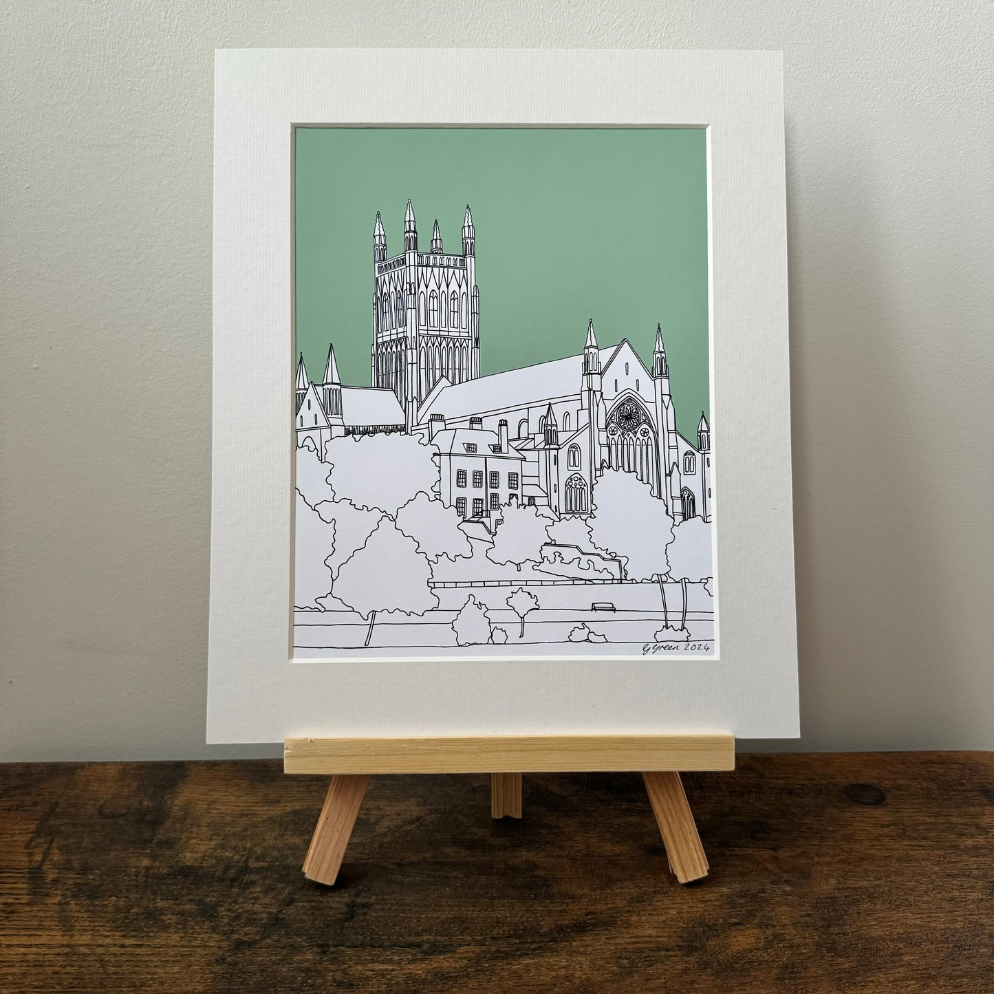 Worcester Giclee Print 25cm x 20cm (Limited Edition)