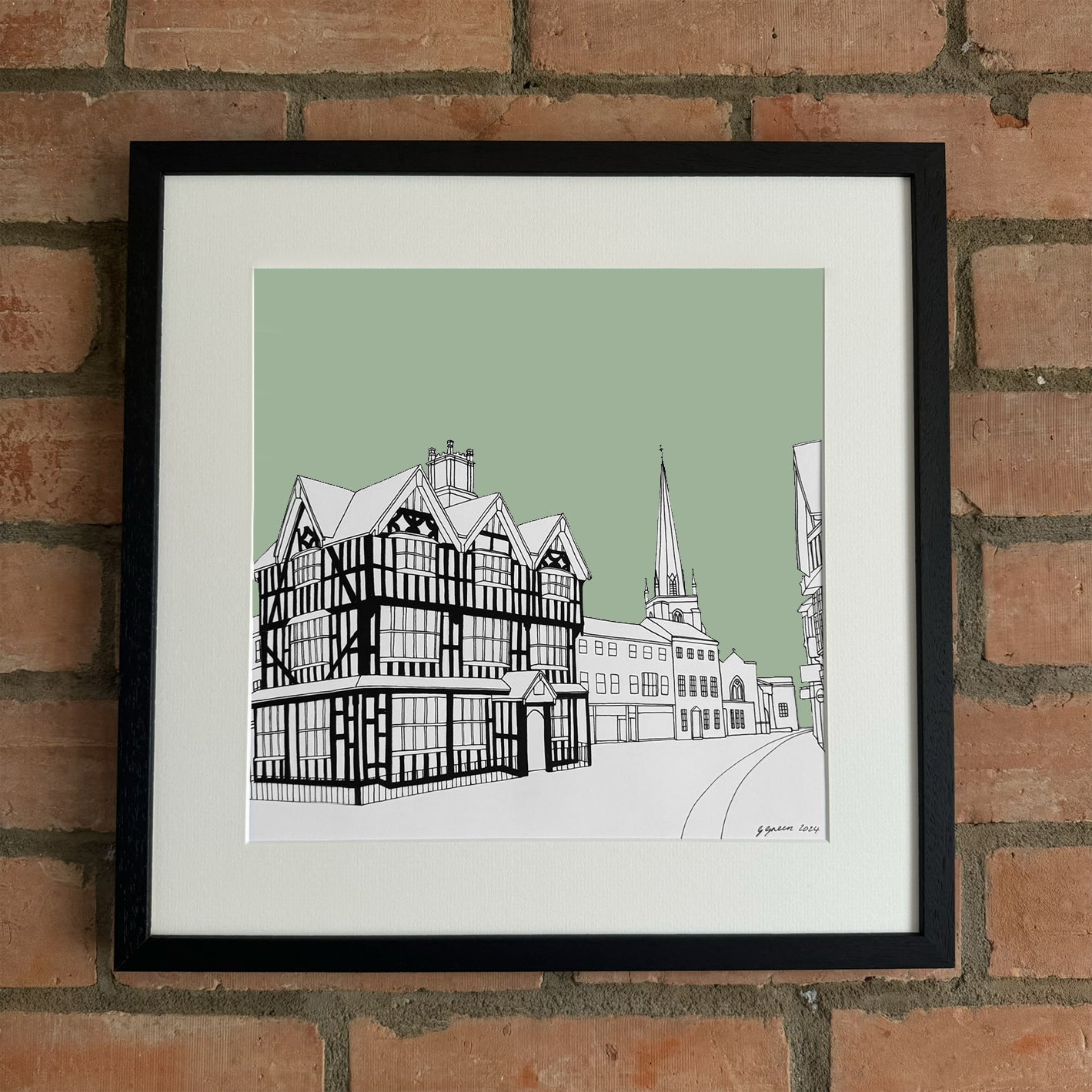Hereford Giclee Print 30cm x 30cm (Limited Edition)