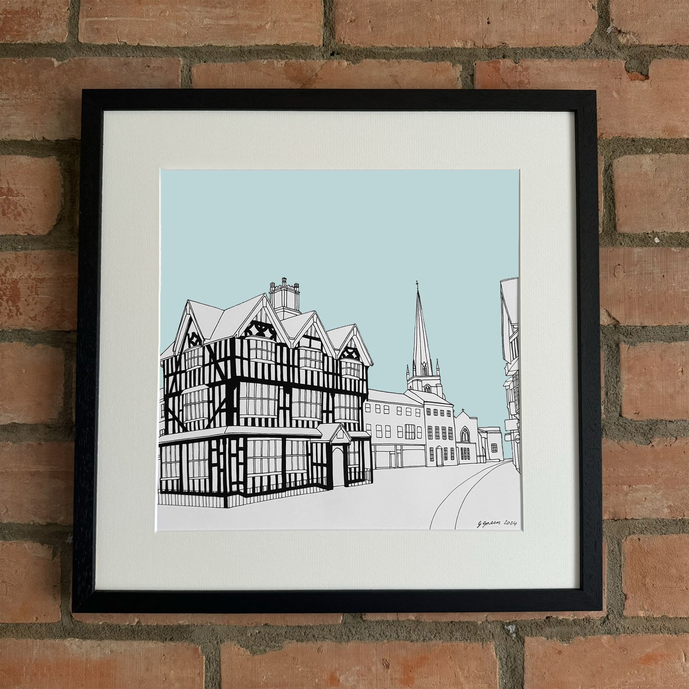 Hereford Giclee Print 30cm x 30cm (Limited Edition)