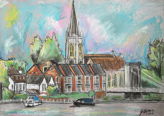 Marlow Bridge Giclee Print A3