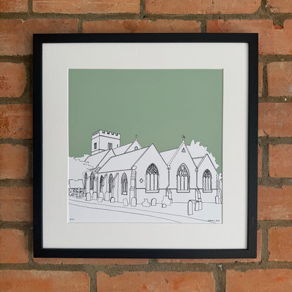 Sonning Church Giclee Print 30cm x 30cm (Limited Edition)