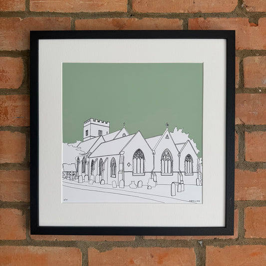 Sonning Church Giclee Print 30cm x 30cm (Limited Edition)