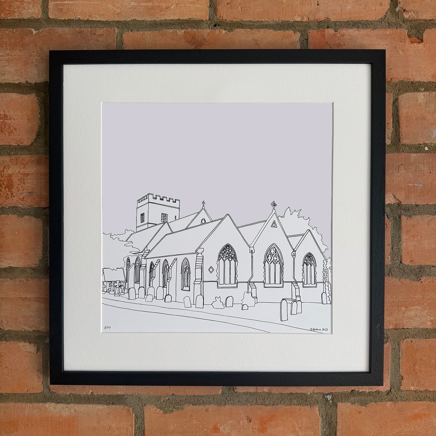 Sonning Church Giclee Print 30cm x 30cm (Limited Edition)