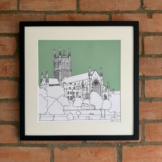 Worcester Giclee Print 30cm x 30cm (Limited Edition)