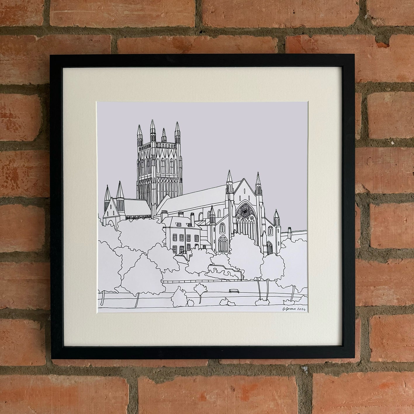 Worcester Giclee Print 30cm x 30cm (Limited Edition)