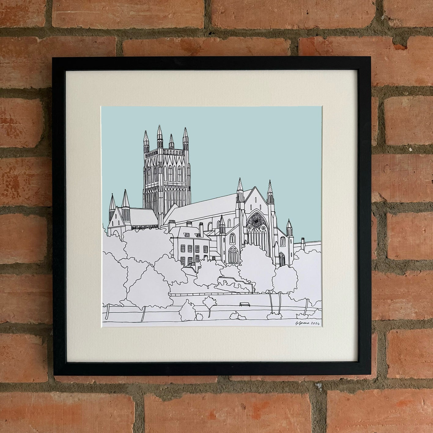 Worcester Giclee Print 30cm x 30cm (Limited Edition)